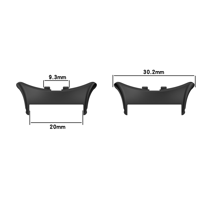 2pcs 20mm Steel Head Grain Raw Ear Watch Strap Connector Adapter for Vivo Watch5