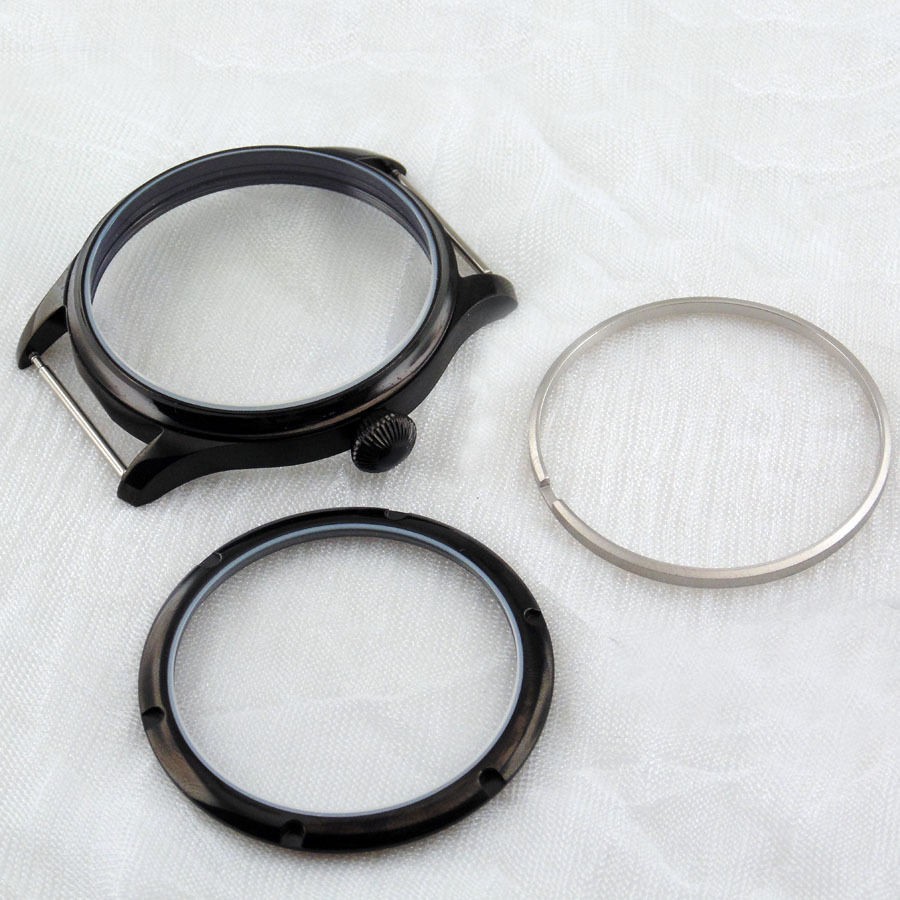44mm Stainless Steel Watch Case Fit For Seagull ST3600 ETA 6497 6498 Movement F