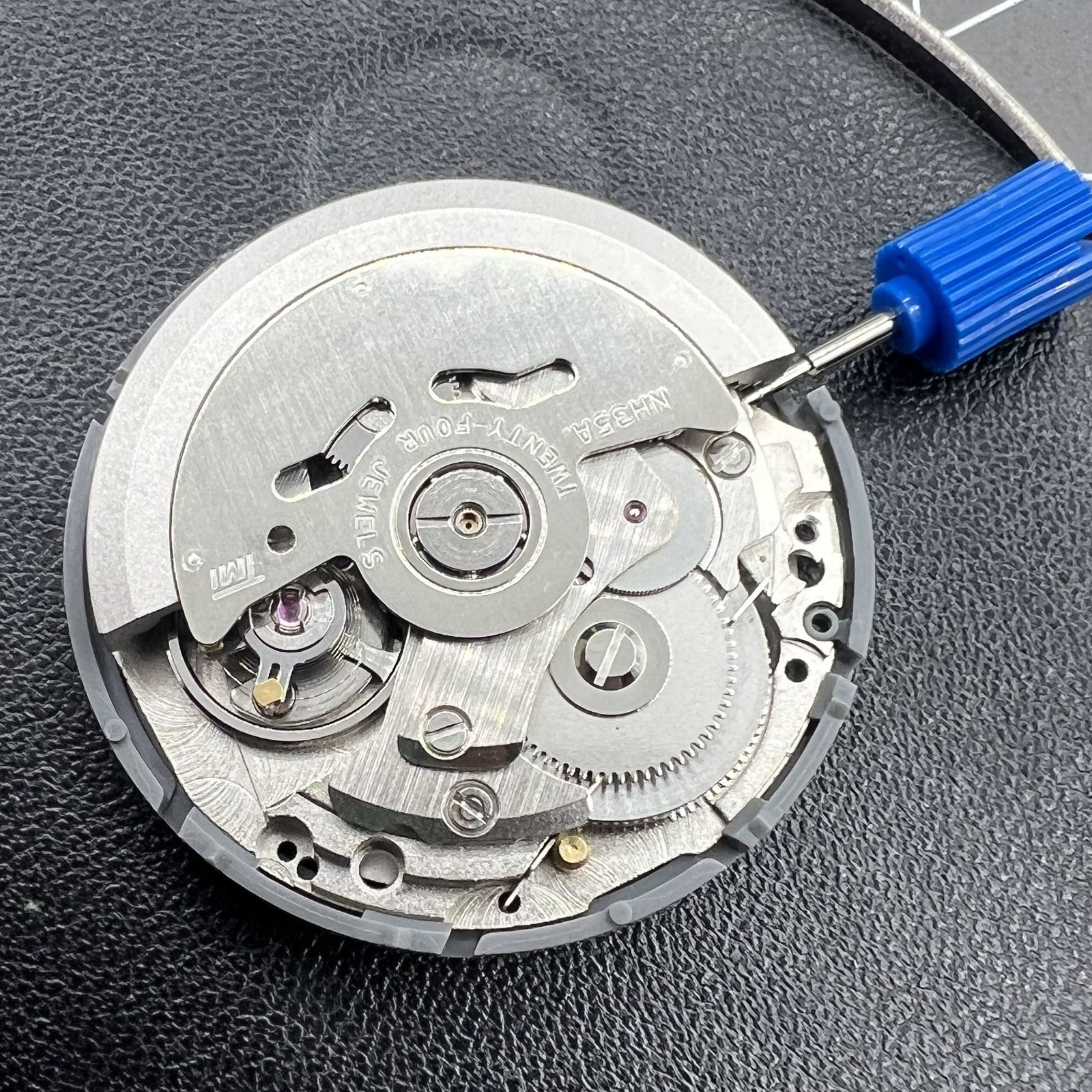 Seiko NH35A Automatic Mechanical Movement Black Wheel Date at 6 24 Jewels