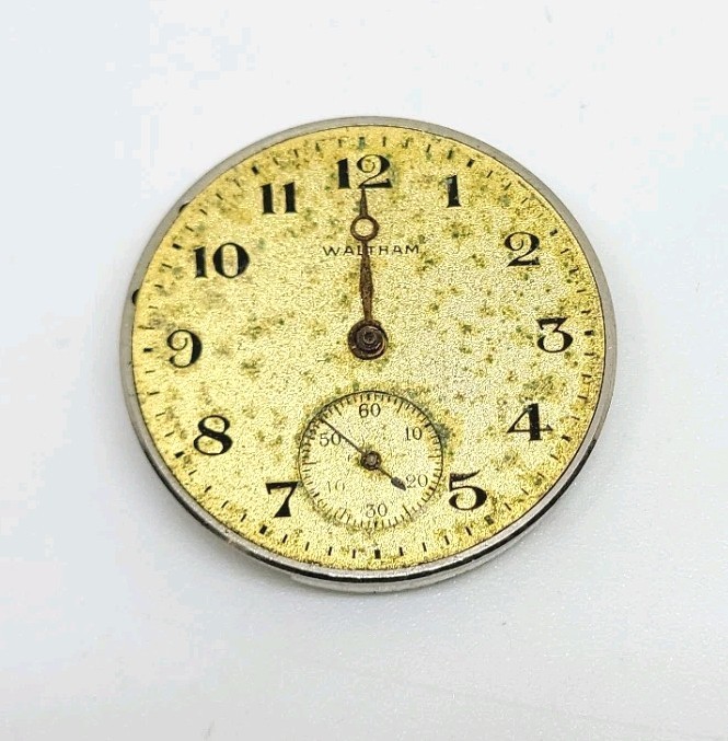 1918 Waltham Model 1912 Grade Sapphire 15J 6/0s Watch Movement For Repair