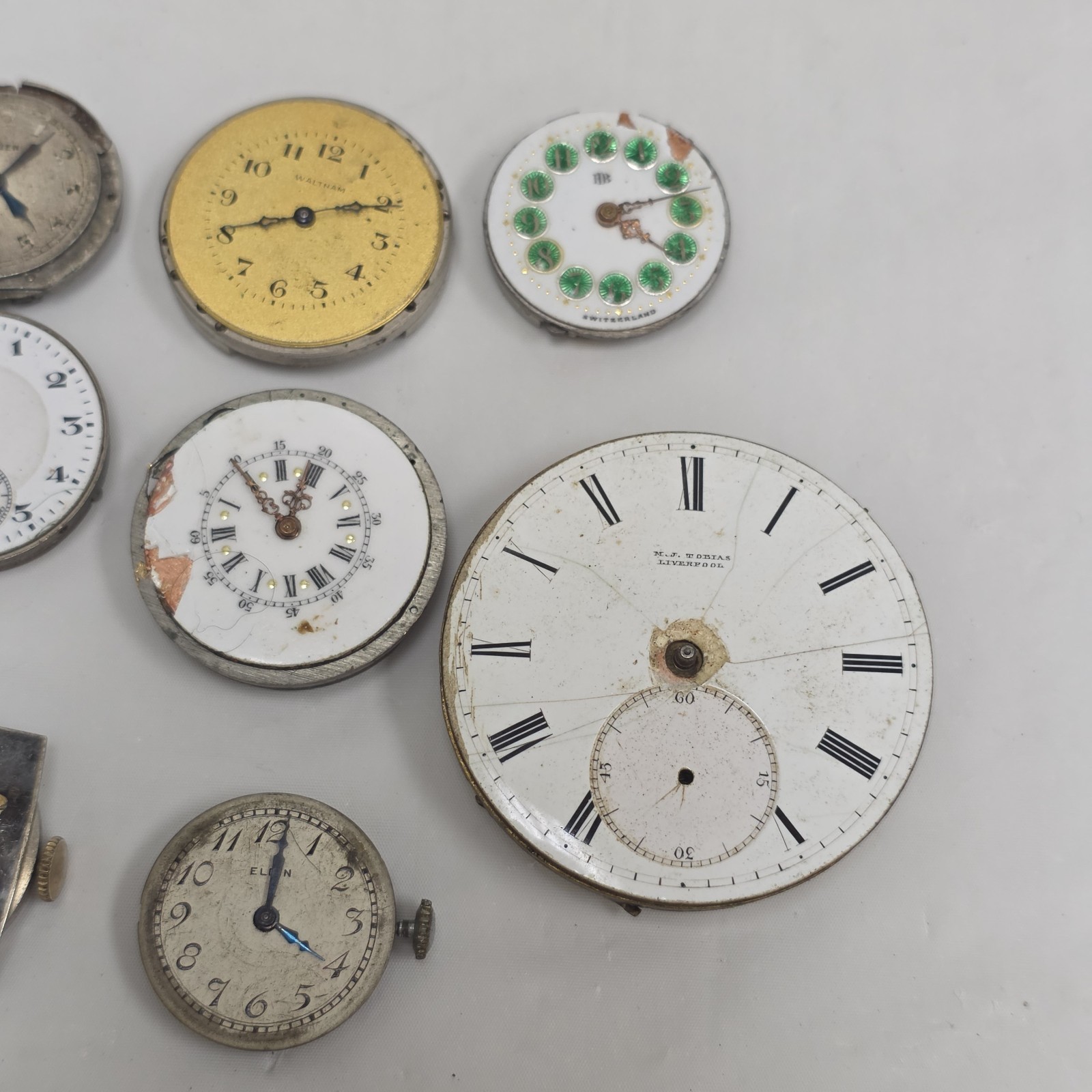 Lot Watch Movement Parts Elgin Avalon Vivid Waltham Variety Mechanical AS-IS