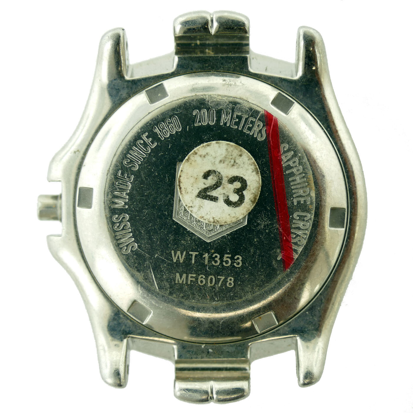TAG HEUER WT1353 LINK STAINLESS STEEL MIDSIZE WATCH CASE FOR PARTS OR REPAIRS