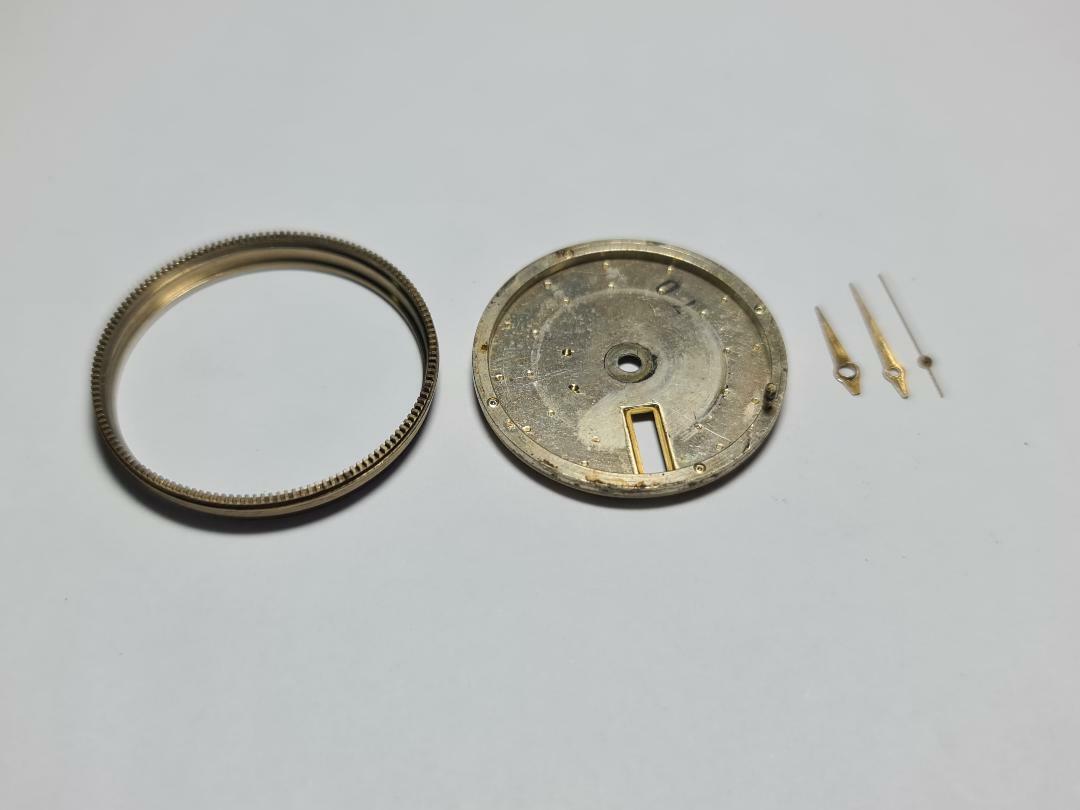 GENUINE USED YELLOW GOLDEN ALARM WHEEL DIAL HANDS SEIKO BELL-MATIC 4006-7020