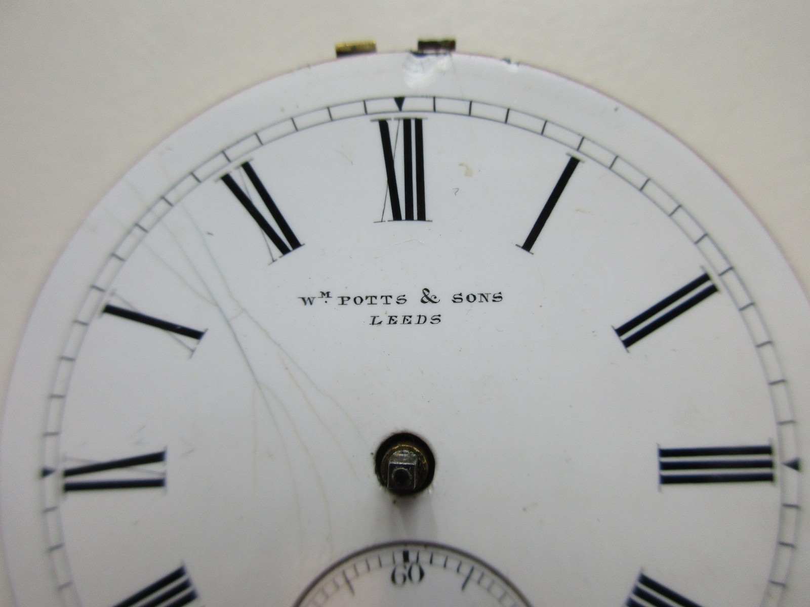Verge Fusee pocket watch movement W. Potts & Sons Guilsford Leeds – running