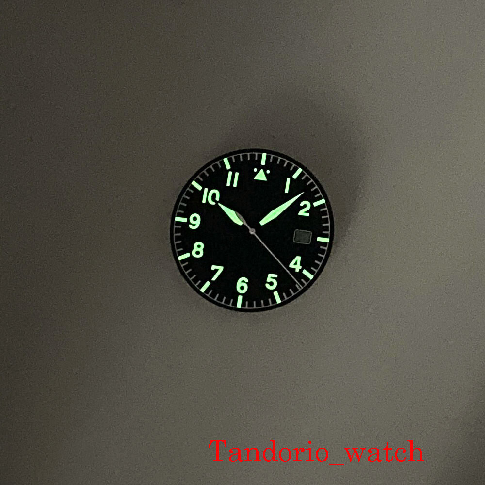 33.6mm Luminous Watch Dial Hands Watch Parts With Date Window For NH35 Movement