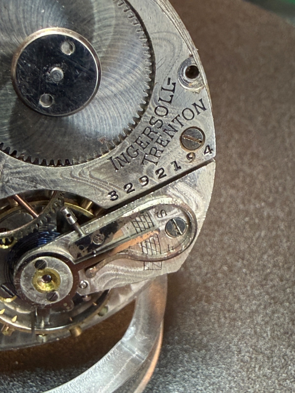 For Parts / Project: Vintage Ingersoll Trenton, Pocket Watch Movement, 1900-1913