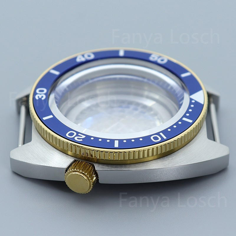 41mm Two-Tone Gold Watch Case Modify 62MAS Mod Sapphire For Seiko NH34 35 36 38