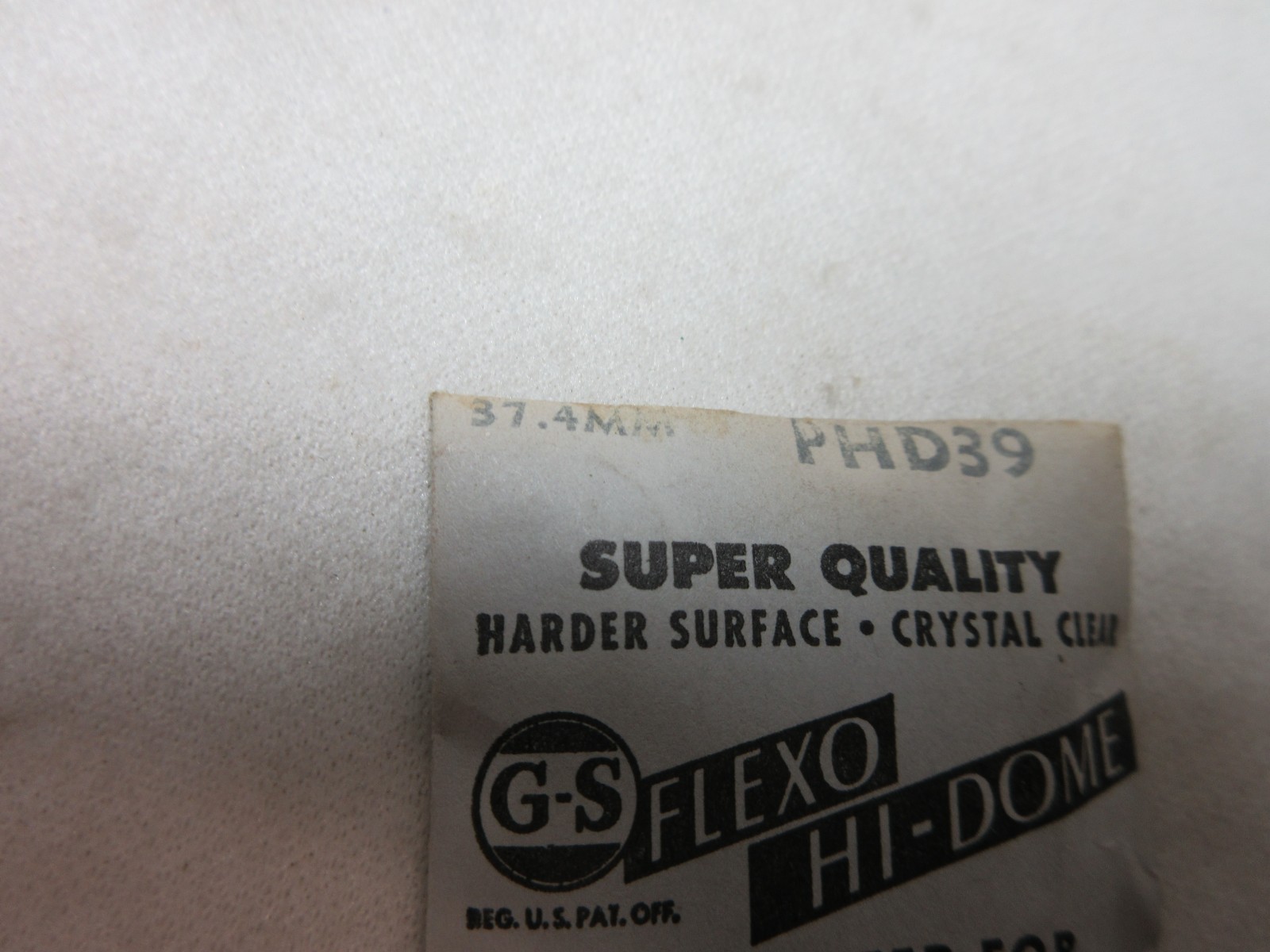 GS FLEXO HI DOME WATCH CRYSTAL REPLACEMENT PART 37.4 MM WATCHMAKER PHD39 #10