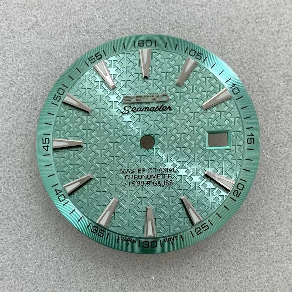 33.5mm Watch Dial Green Luminous Dial Watch Accessories for NH35/NH36 Movement