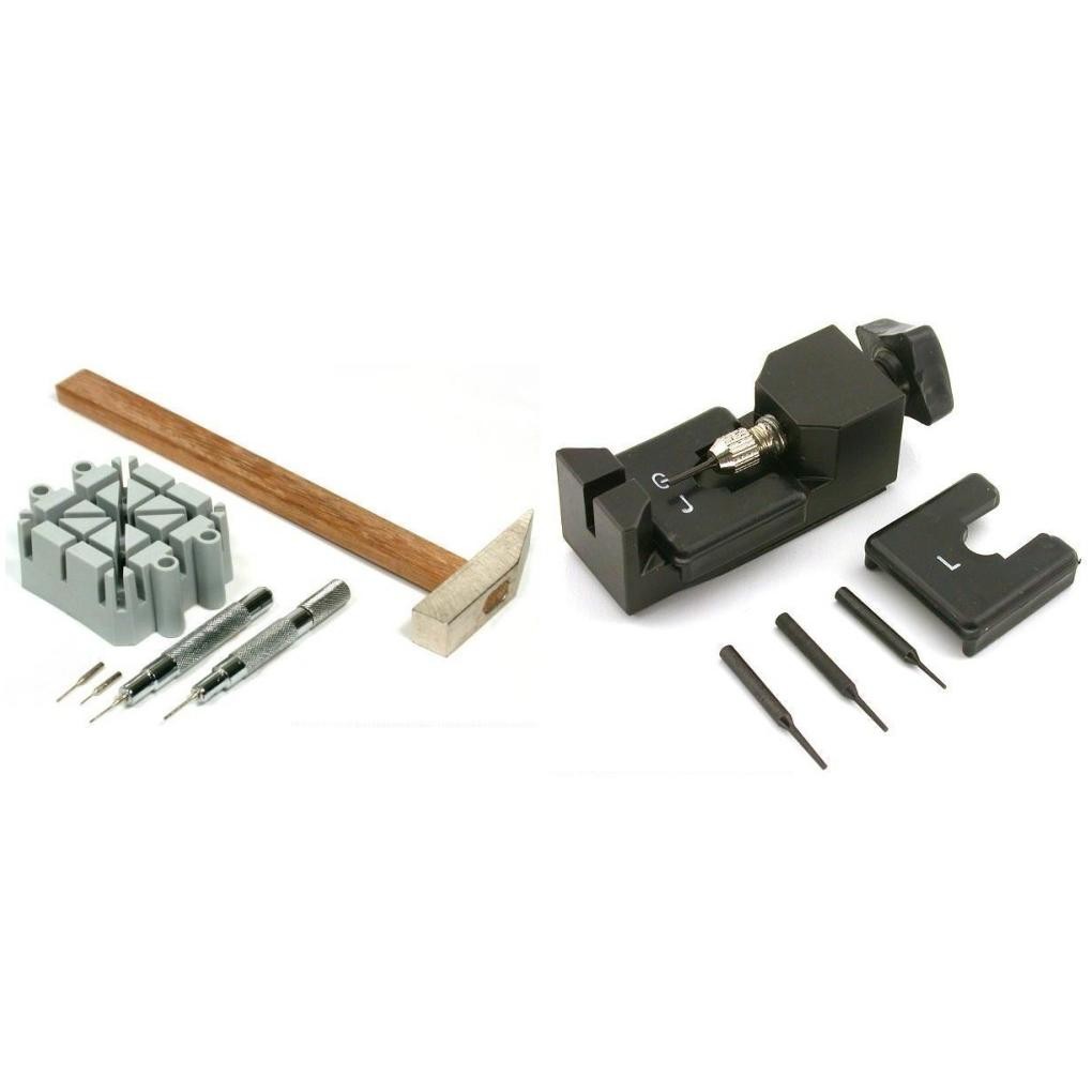 Swiss Hammer W/ Watch Band Holder & Pin Link Removers Clock Repair Tools 3 Pcs