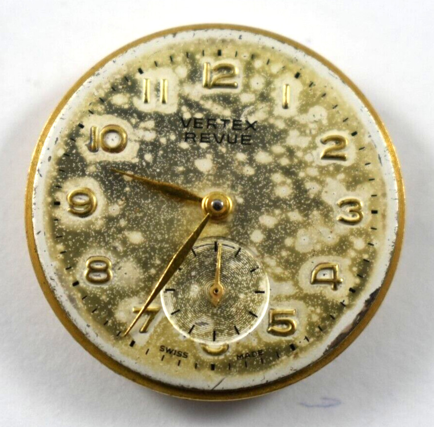 Vintage Vertex Revue 76 Manual Wind 17J Wrist Watch Movement lot.fm