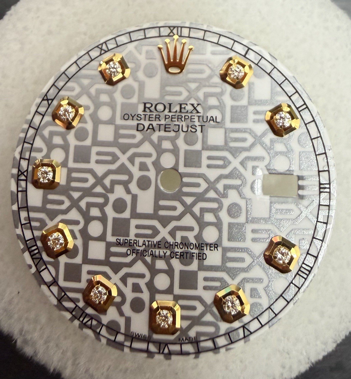 Rolex Mens Datejust Custom Silver Jubilee Diamond Dial For 16013 16233 116233