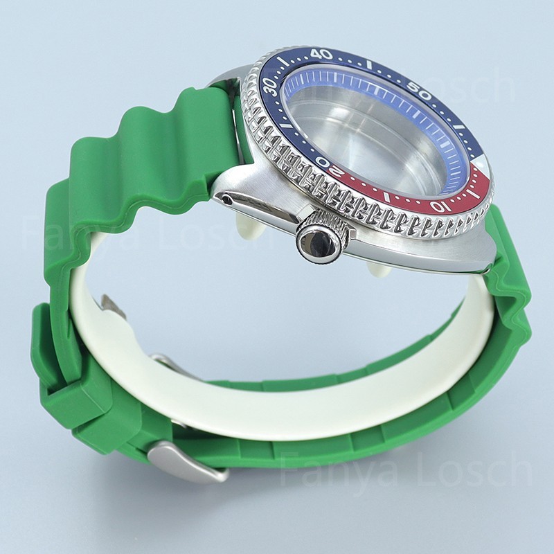 45mm Watch Case Strap Modify turtle skx007/009 Mod Sapphire For Seiko NH34 35 38
