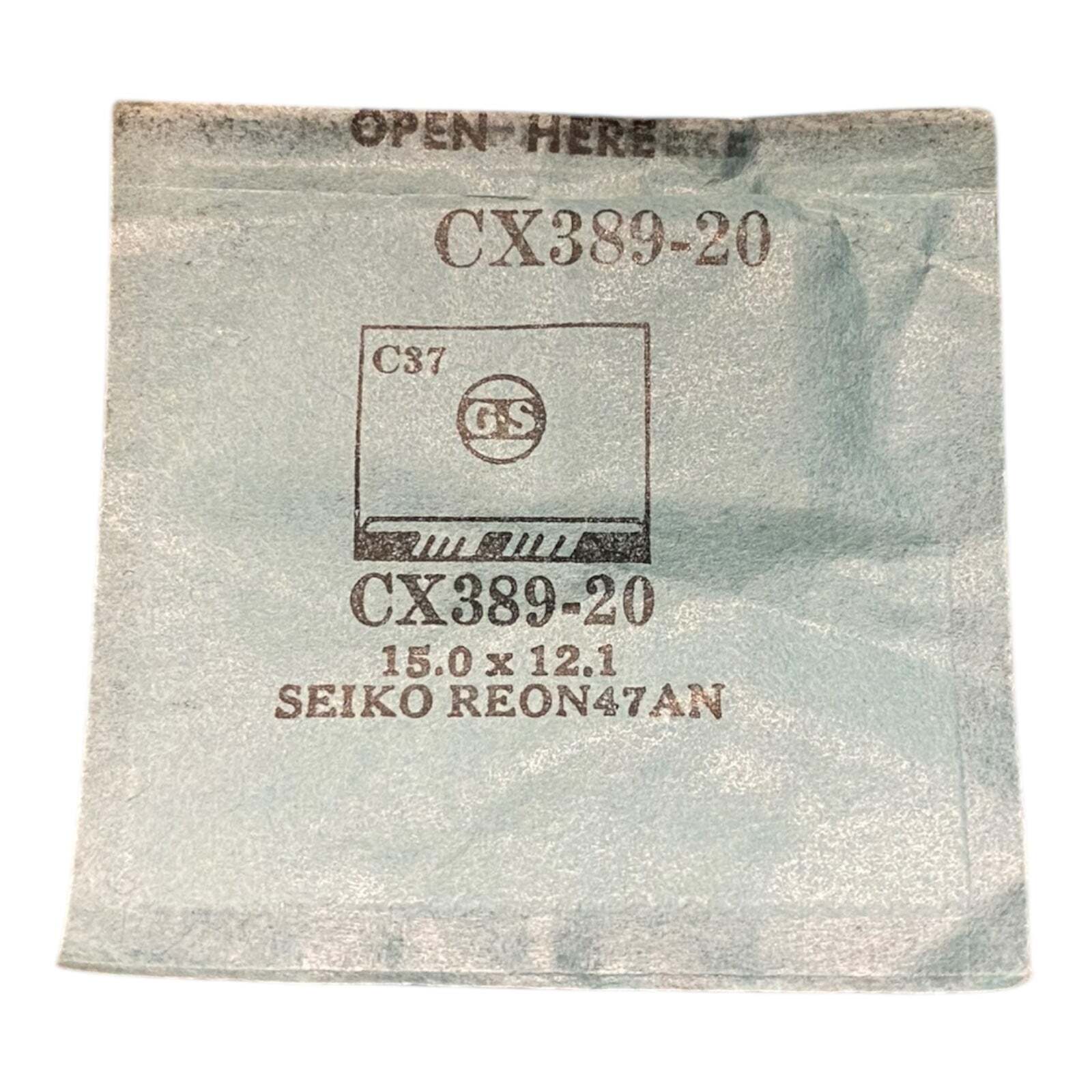 Germanow-Simon Mach (GS) CX389-20 Watch Crystal 15.0×12.1 NOS Part Flexo Seiko