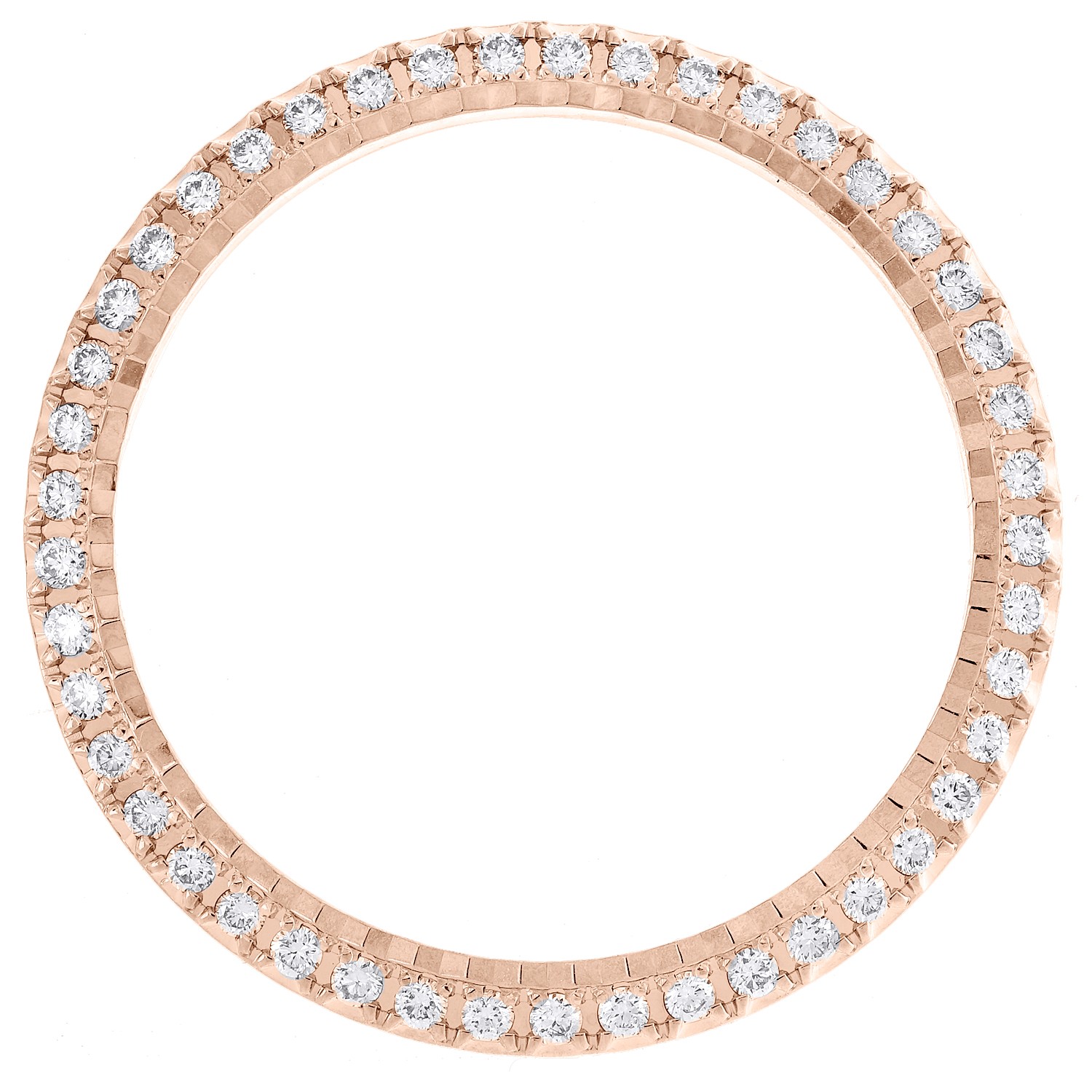 Custom U-Cut Fluted Diamond Bezel For Rolex DateJust 36 Fits 36mm Watch 0.85 CT.