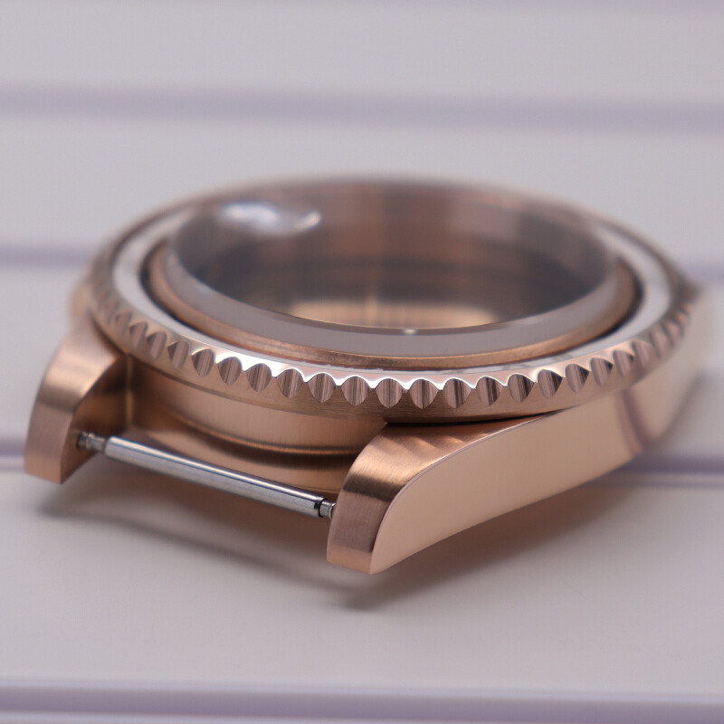 40mm Rose gold Watch Cases sapphire glass For Seiko Nh35 Nh36 Movement SUB GMT