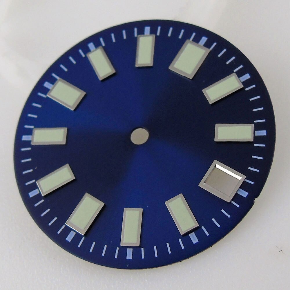 29mm Sunburst Watch Dial Fit for NH35 NH36 ETA2824 PT5000 ST2130 Green Lume