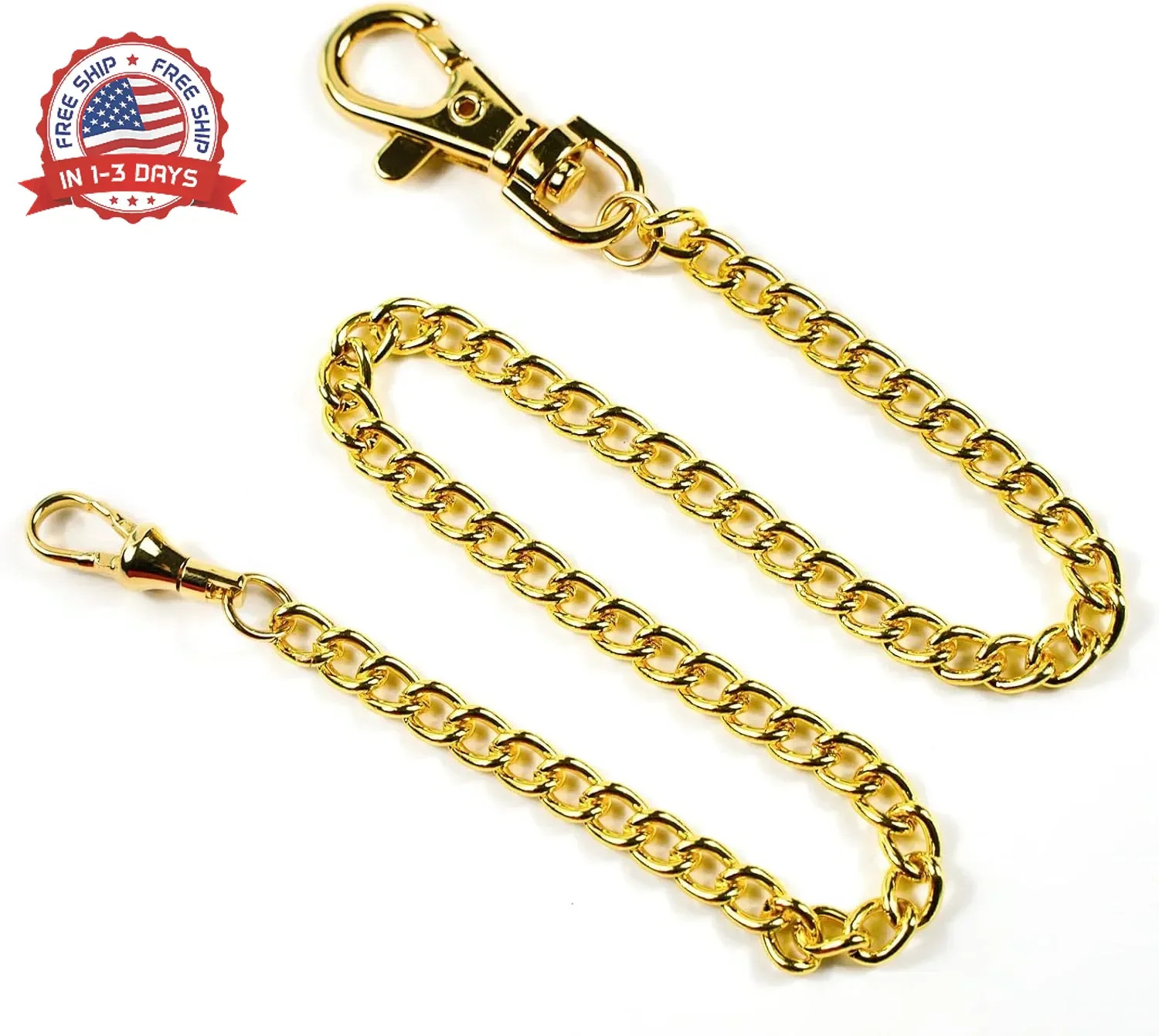 YECSOSS Men’s Pocket Watch Chain Vintage Metal Alloy Chain Albert Vest Chain