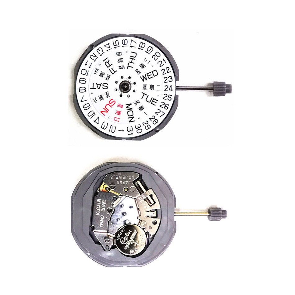 23.65mm Day / Date At 3 Quartz Watch Movement With Battery For Miyota GM02 GM00