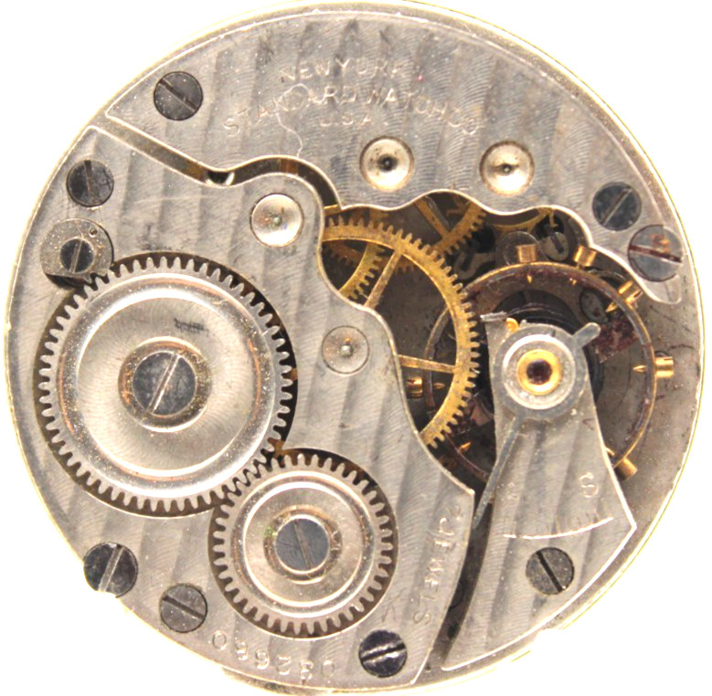 1913 NY STANDARD POCKET WATCH MOVEMENT 032680 GRADE: EXCELSIOR 0s 7j (TB3)
