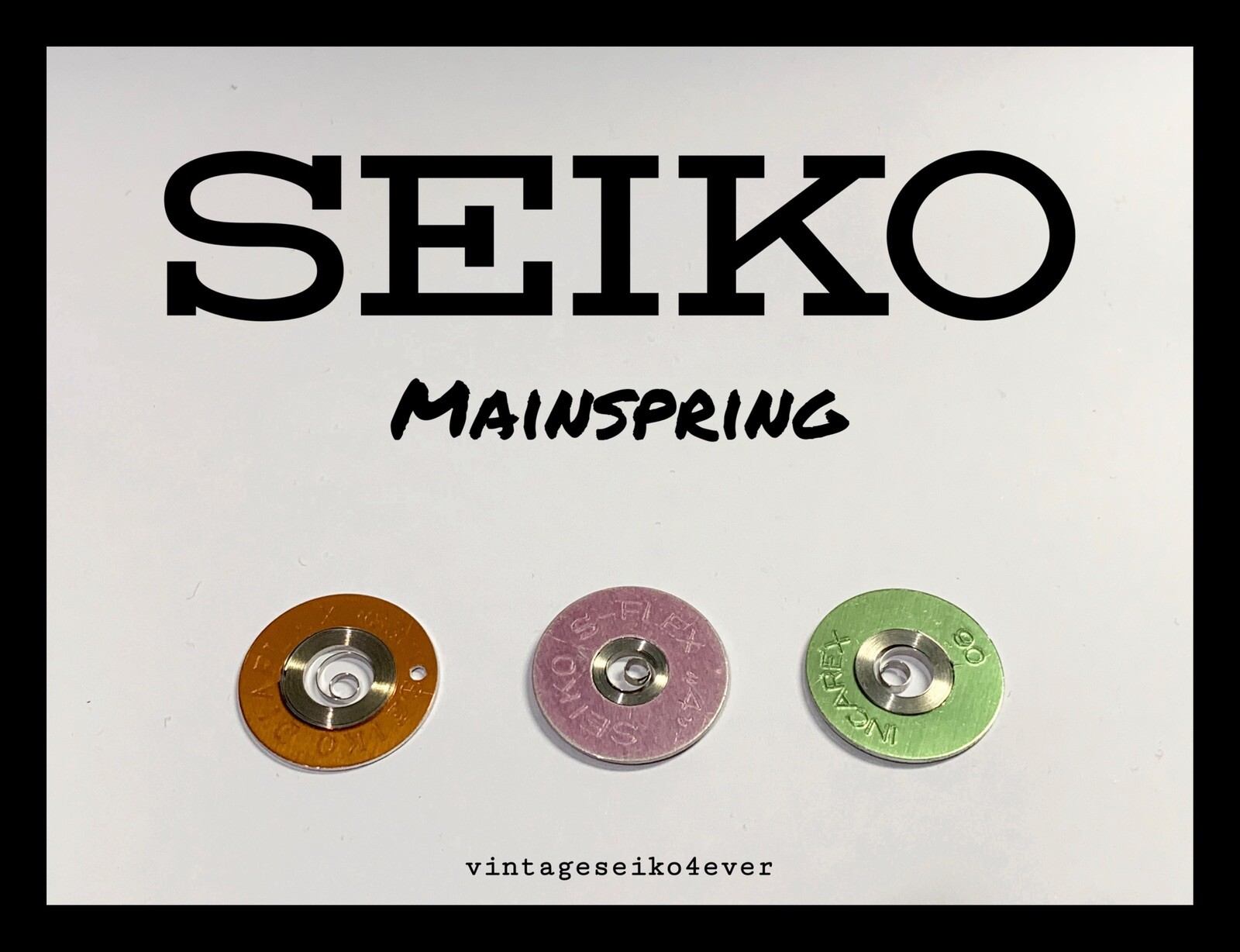 NOS GENUINE SEIKO MAINSPRING PART NO. 401 xxx GS KS “READ DESCRIPTION”