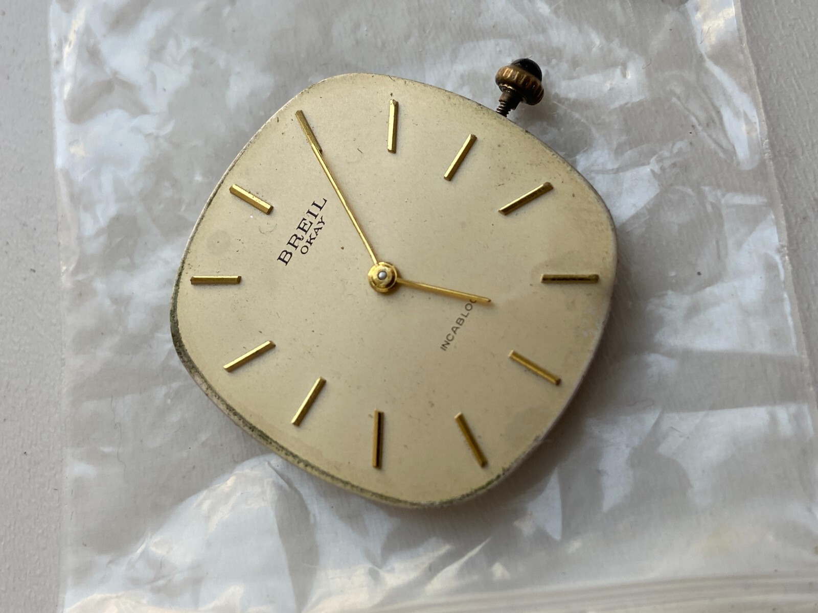 VINTAGE WOMEN WATCH MOVMENT BREIL OKAY 17 JEWELS SALE FOR PARTS CAL FHF INT 36