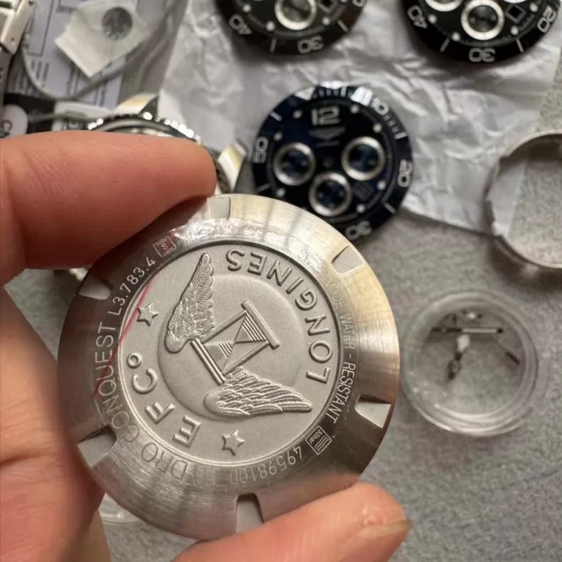 DIY Watch Part Kit For 7750 Movement HydroConquest 41mm SS Case+Dial+Hands+Strap