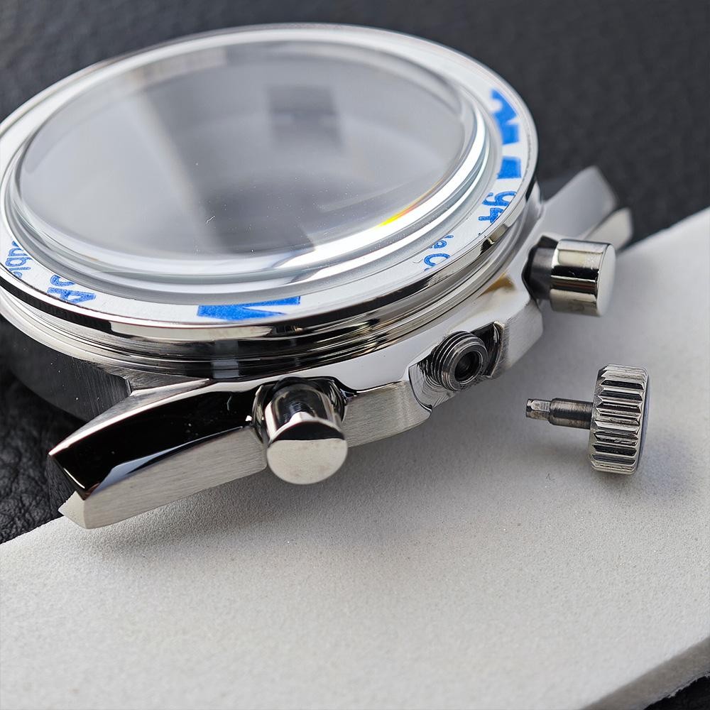 39.7mm Metal Watch Case Fit VK63 Movement Men Watch Parts for 20mm Strap