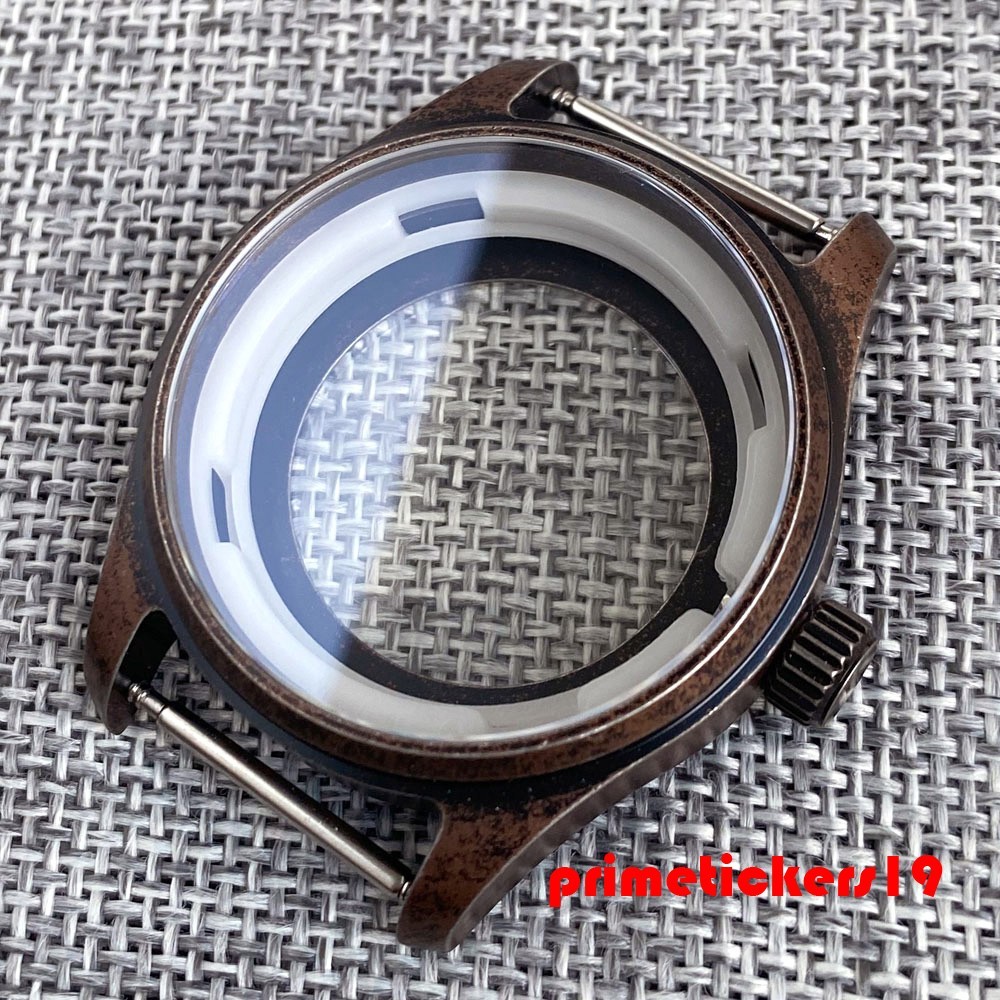 36mm/39mm Pilot Bronze Coated Vintage Steel Watch Case Fit NH35 ETA2824 PT5000