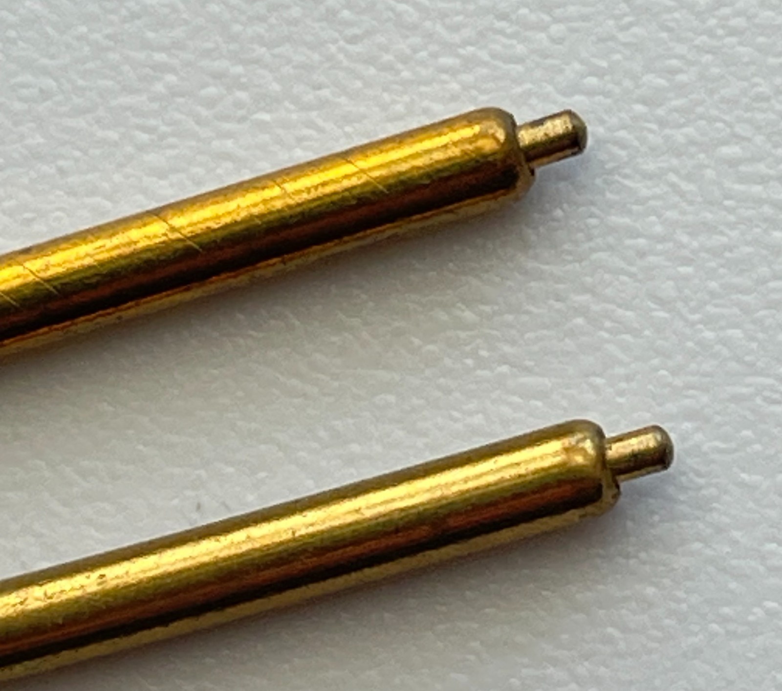2 Pcs Vintage Watch Strap Bracelet Gold Tone 16mm Band Pin Spring Bar Lug NOS