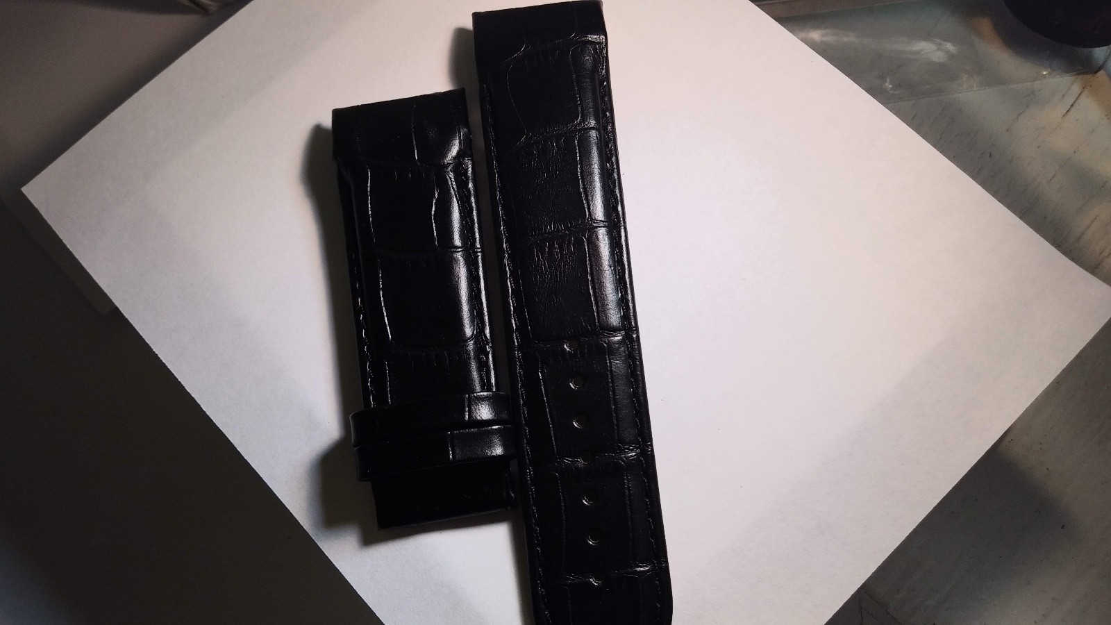 Genuine Tissot Band/Strap BLACK ALLIGATOR 1853, 120×75 length, 24/22mm curved en