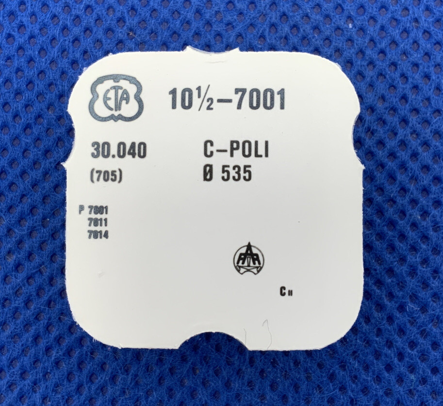 ETA 7001 Part #705/1292 Escape Wheel. Sealed. NOS 6-7 L