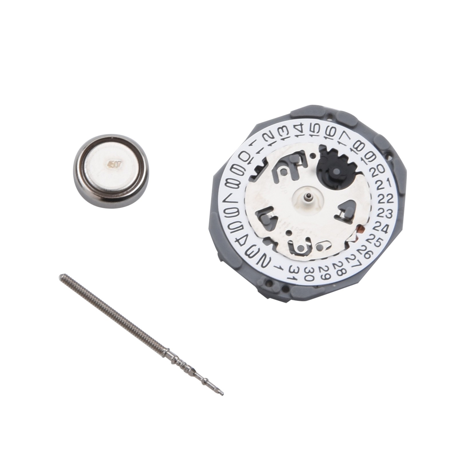 Quartz Watch Replacement Movement White Dial With Stem For Hattori VJ22 VJ22B