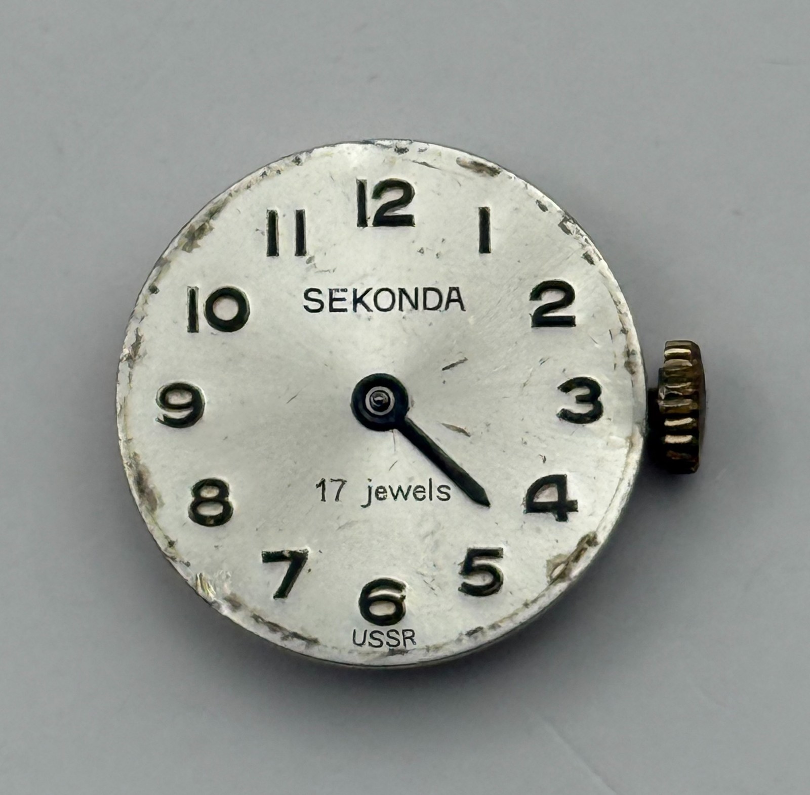 Chaika 1601A Watch Movement Running Sekonda Soviet 17J Manual Wind Parts 16.2mm