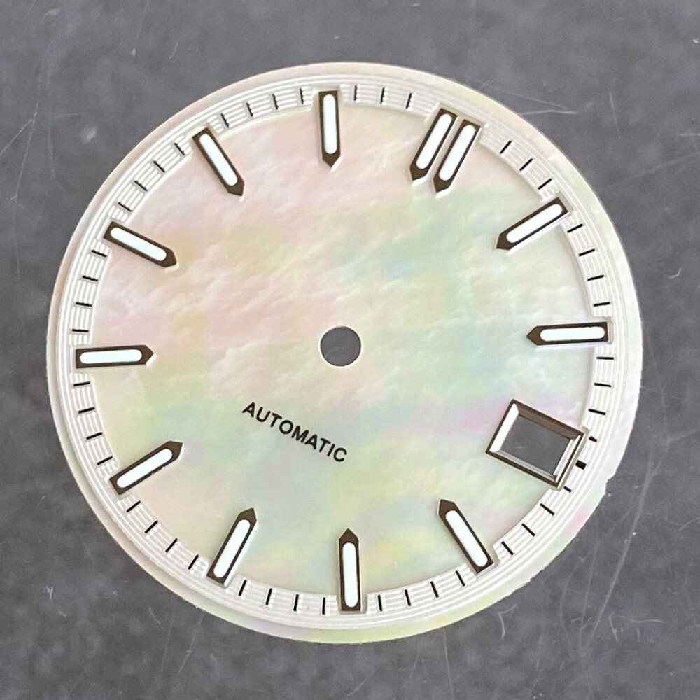 MOP Mother of Pearl Shell Watch Dial 29mm Lume Fit NH35 NH36 Diving Men Watches
