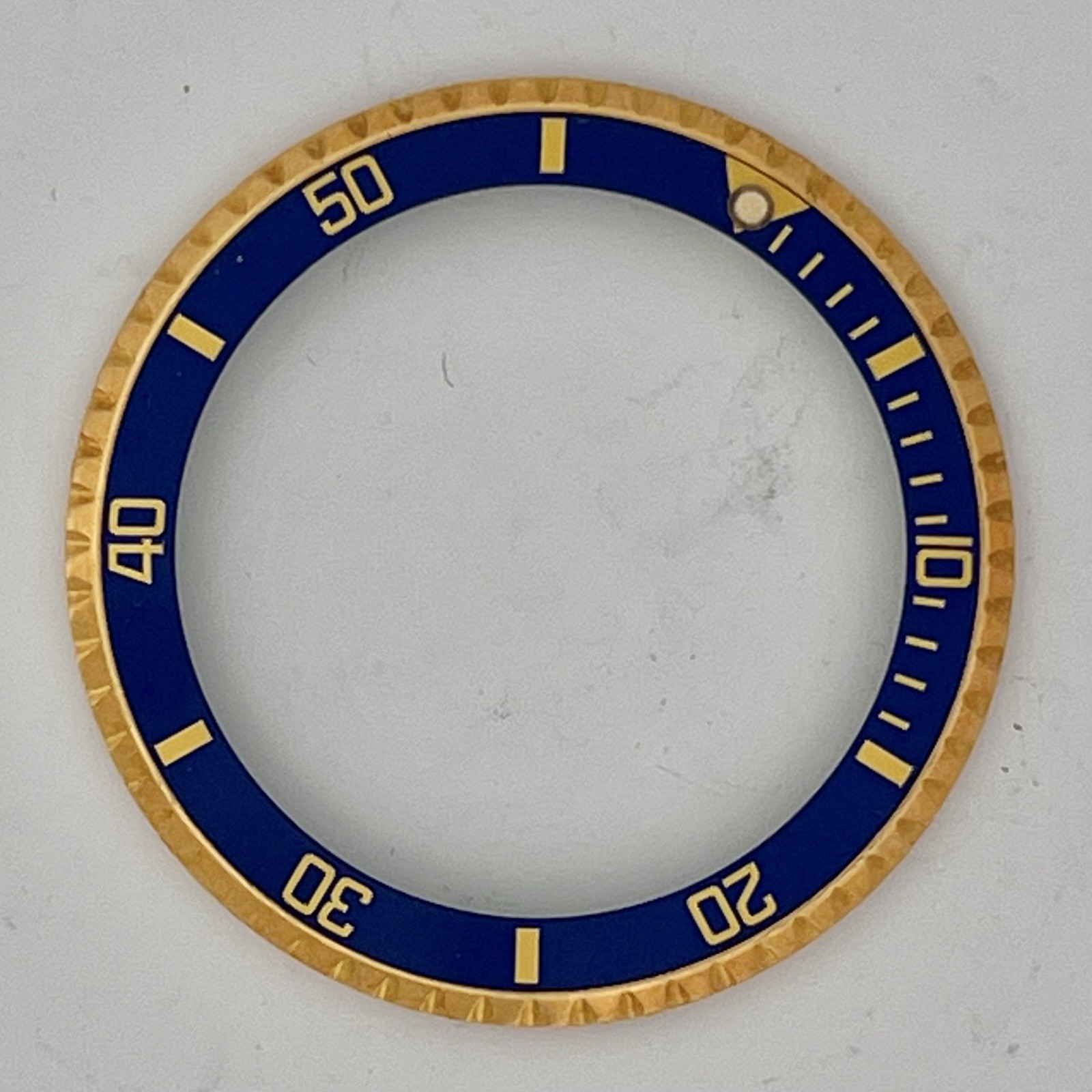 NOS Factory Original Rolex 18K YG Bezel & Blue Tritium Insert Submariner 1680