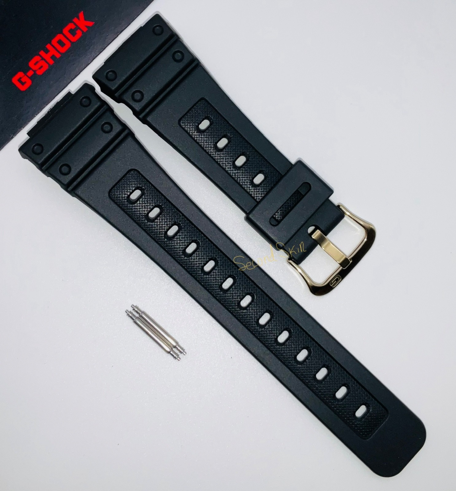 GENUINE Casio G-Shock Black Rubber Watch Band Strap GW-5600BJ-1 + Pins