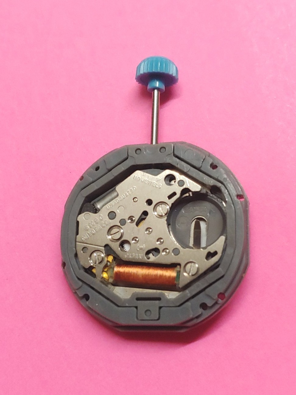 NOS Miyota SM90 -3 Hand Sun And Moon Movement. Sets, Runs, Keeps Time 24 Hrs.