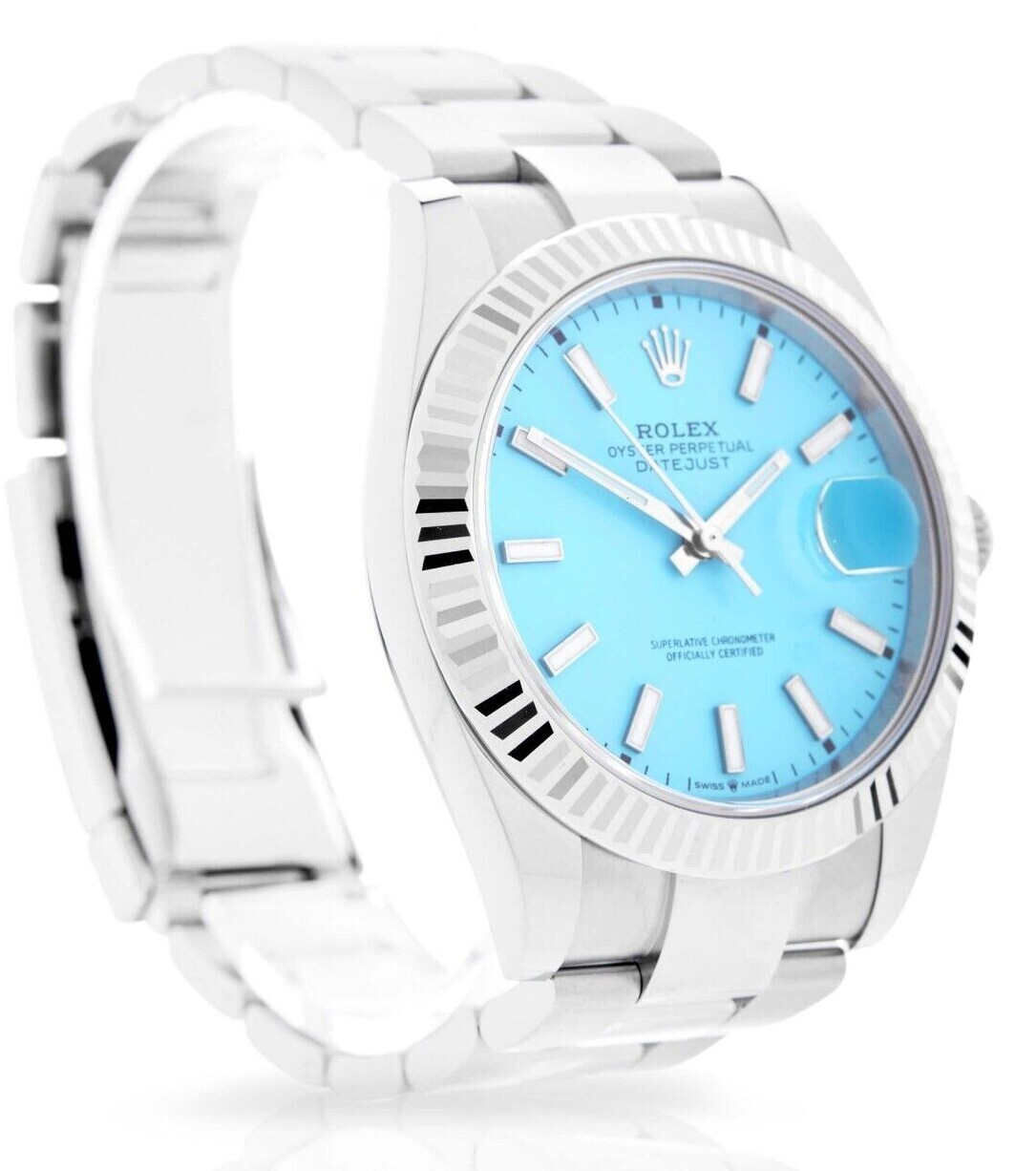 DIAL ONLY ROLEX 126300 126334 DATEJUST 41mm WATCH – BESPOKE TURQUOISE “TIFFANY”