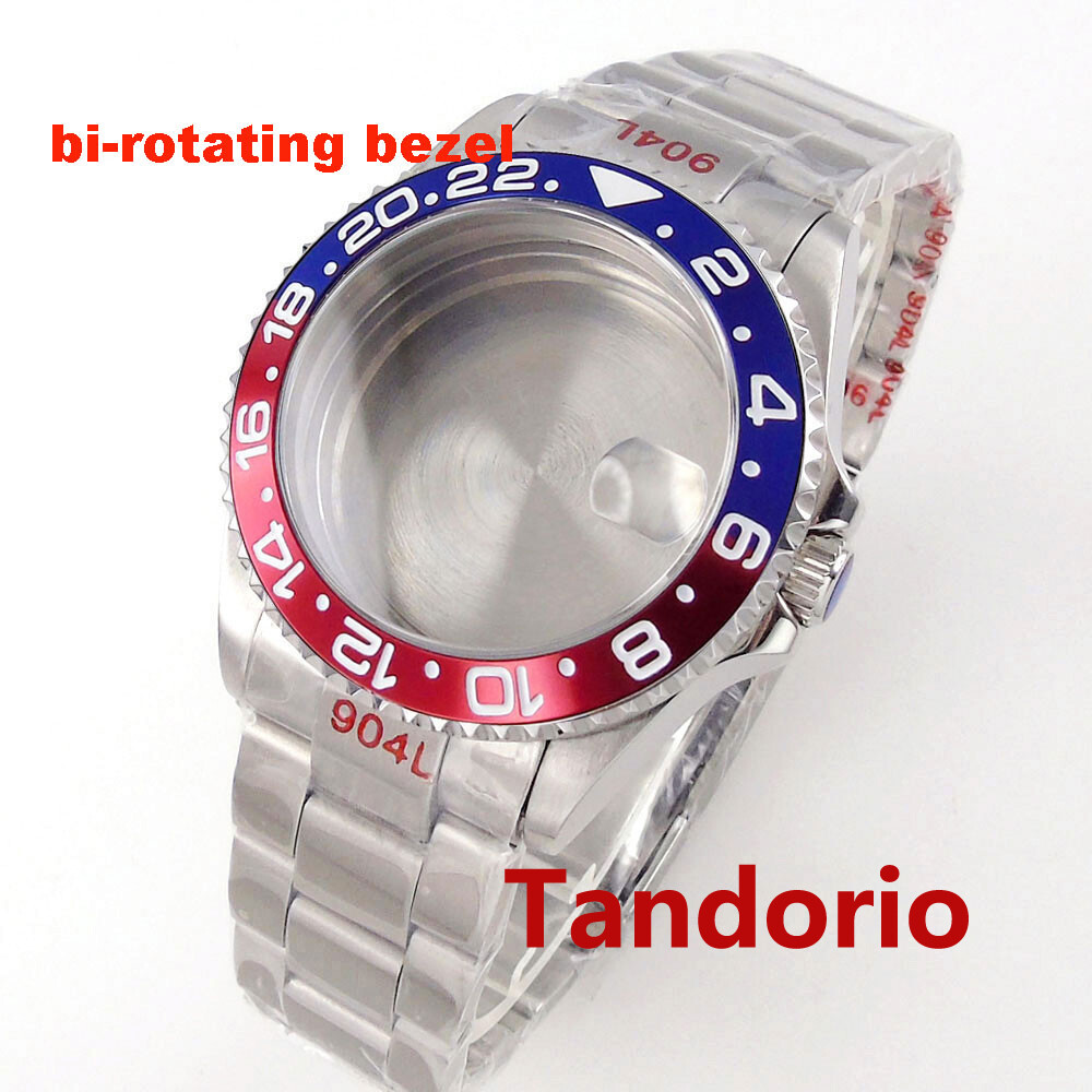 20ATM Diver Sapphire Glass 40mm Watch Case Bidirectionally Bezel Fit NH35 PT5000