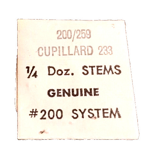 Cupillard 233 233.60 233.66 233.67A Winding Stem watch part #200/259 (1-STEM)