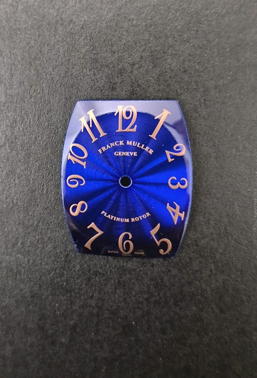 Genuine Franck Muller Watch Dial 2852 SC Platinum Rotor OEM Blue Dial Swiss Made