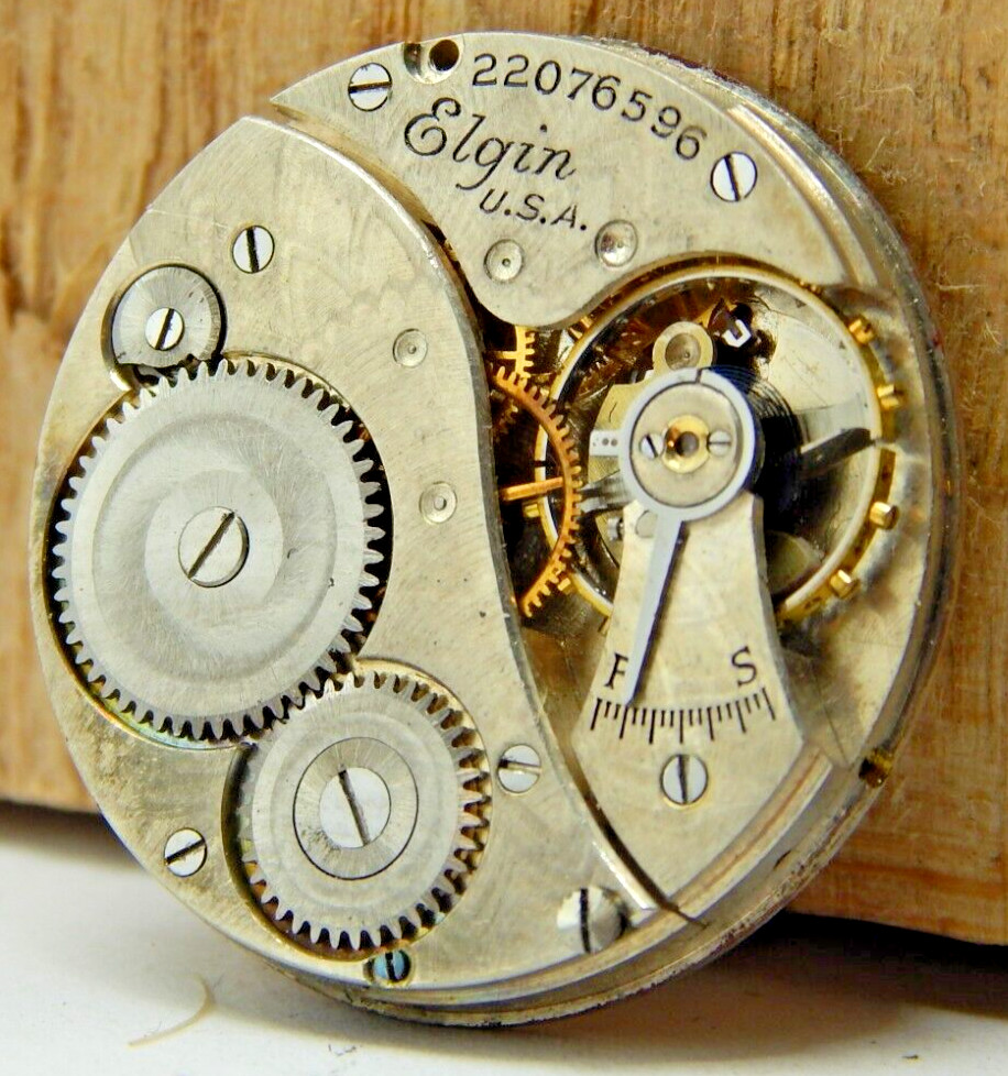 Vintage Elgin 1920 431 model 2 6/0 size 7 jewel openface pocket watch movement