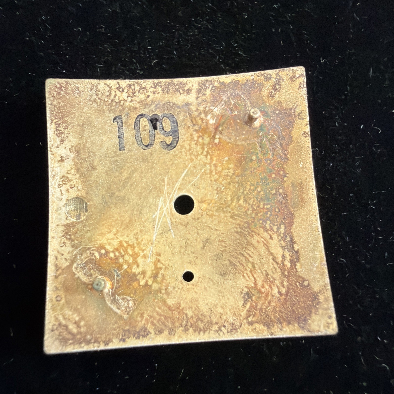 Vintage Bulova Watch Face Plate Only New Other Square Convex