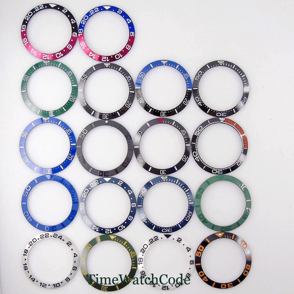 39.8mm Sloped Watch Bezel Insert Ceramic/Alloy Bezel Ring For 43mm Mens Watch