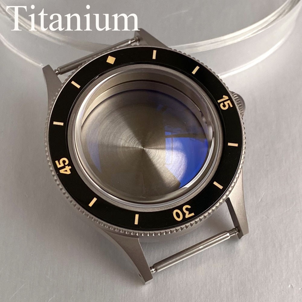 Titanium 40mm Sapphire Glass 20ATM Watch Case For NH35 NH36 ETA2824 Miyota8215