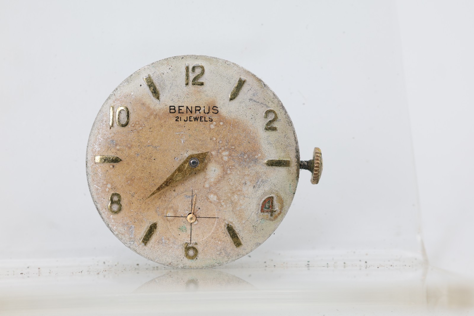 BENRUS 21j MODEL B4, WRIST WATCH MOVEMENT, 1350, FOR REPAIR (NI)
