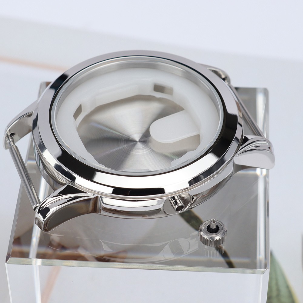 Diver Watch Cases 40.5mm Polished 316L Stainless 10ATM For Miyota GM00 Movement