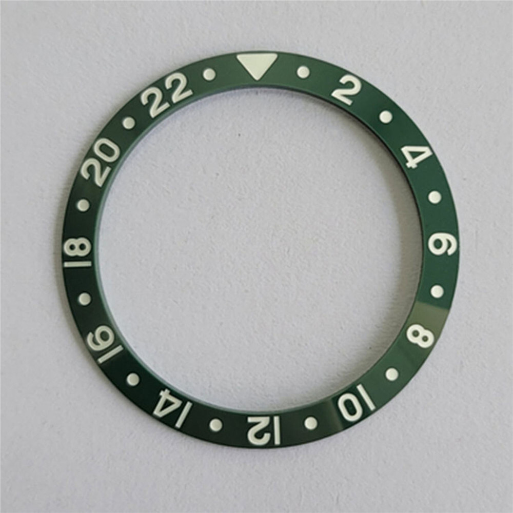 Bezel Ceramic Watch Bezel Green Luminous Watch Repair Upgrade Accessory Part