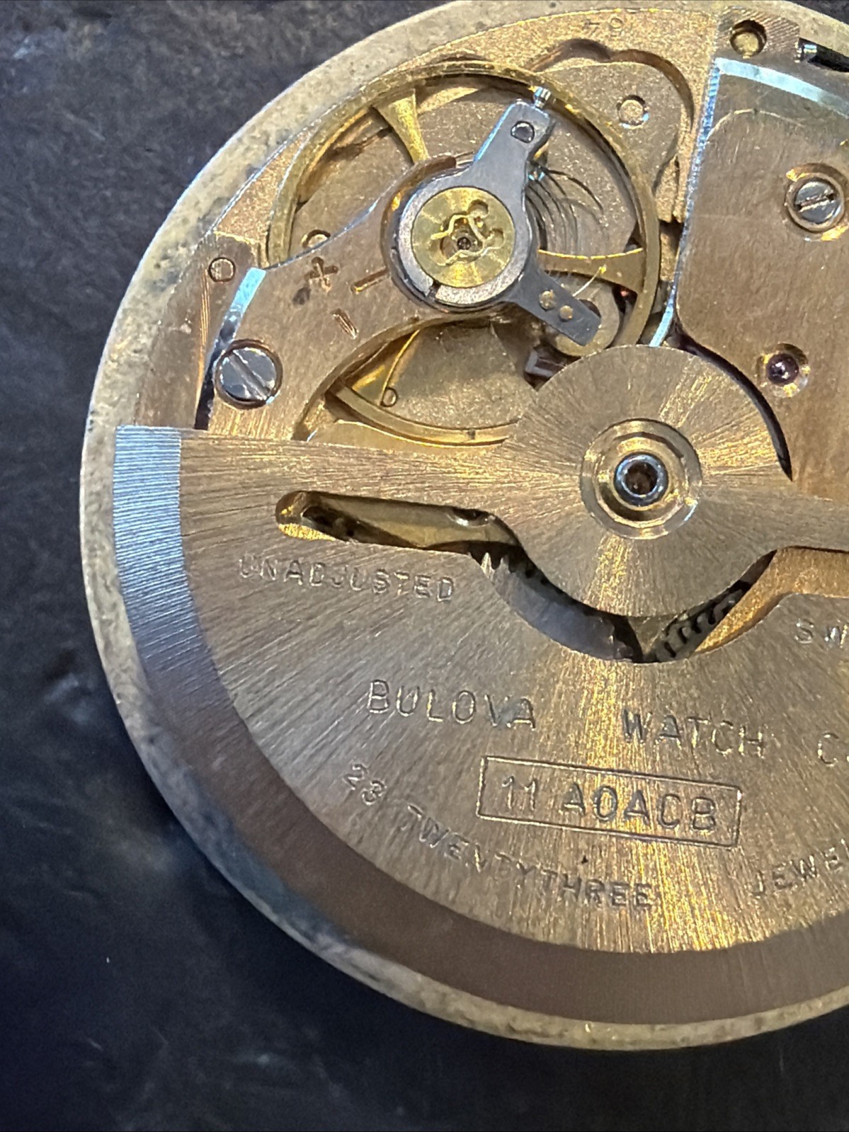 AC48 VTG Men Bulova Mechanical Watch Movement 23 Jewels Untested As Is Condition